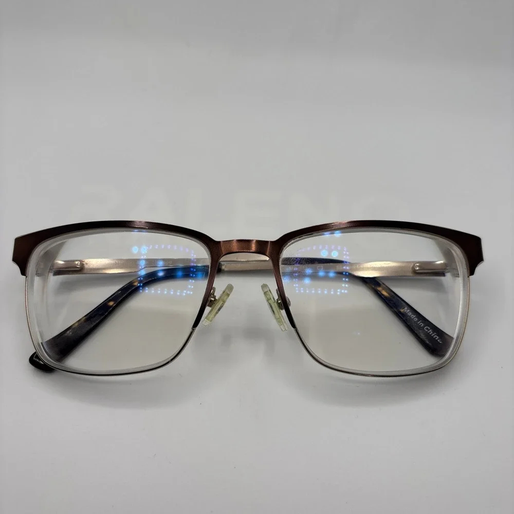 Michael Ryen MR-322 C3 Eyeglasses Men's Brown Metal Full Rim 55-18-145mm w/case